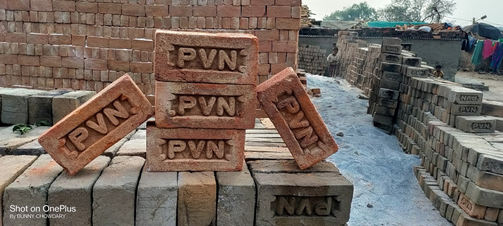 Fired red PVN bricks ready to load